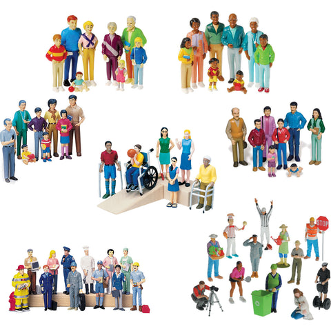 Pretend Play Human Figures Bundle (62-Figures)