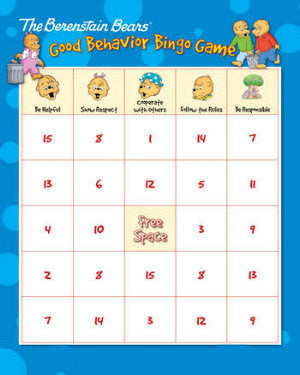 Berenstain Bears Good Behavior Bingo Game