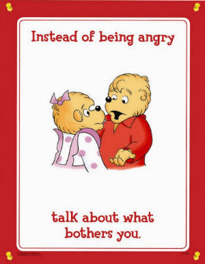 Berenstain Bears Anger Poster Set (4 Different Laminated Posters)