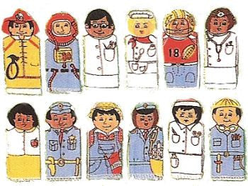 Multi-Cultural Community Workers (Set of 12 Finger Puppets)