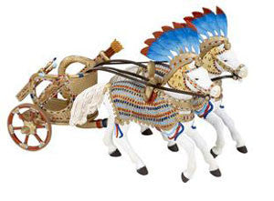 Egyptian Chariot & Horses (3-Pieces)