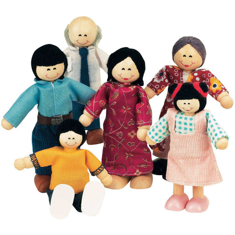 The Best Wooden Doll Family (Asian)