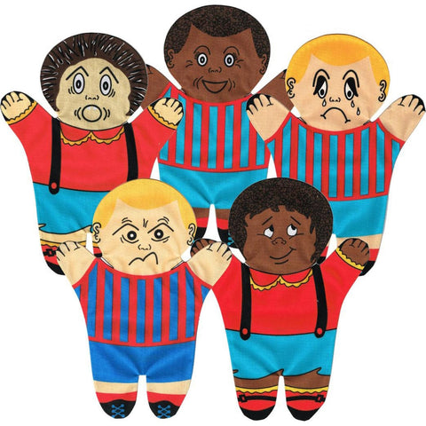 Feelings Hand Puppets - Multicultural (Set of 5)