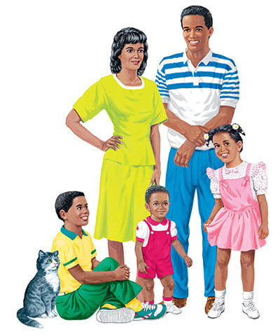 Felt African American Family (PRE-CUT)