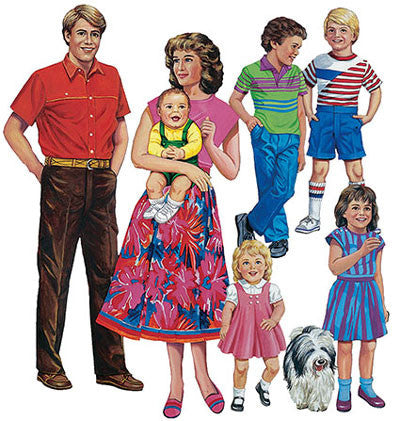 Felt Caucasian Family (PRE-CUT)