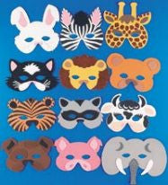 Foam Animal Masks (Set of 12)