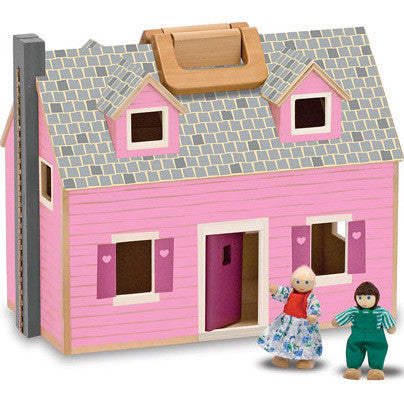 Fold & Go Dollhouse with Furniture Set