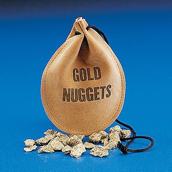 Drawstring Bag With "Gold Nuggets"