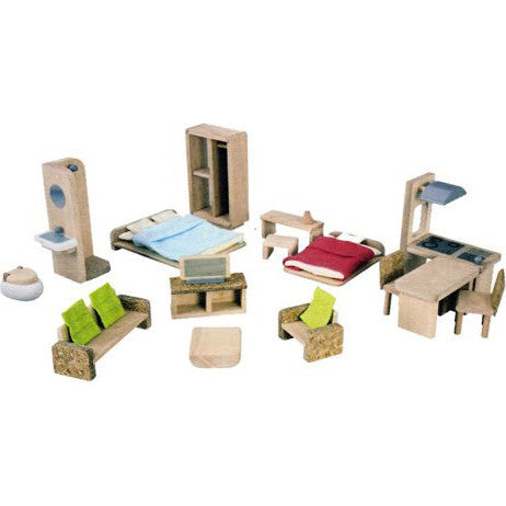 Ecological Dollhouse Furniture Set