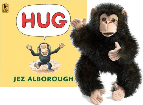 HUG - Chimpanzee Puppet & Book Set