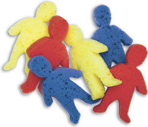 Human Shape Sponges, 6/pkg.