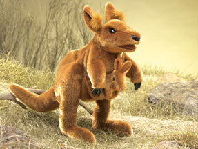 Kangaroo Puppet With Joey (2 Puppet Set)