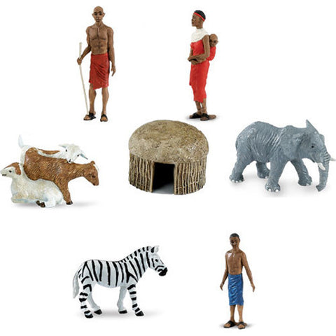 Miniature - African Village Set (7-Figures)