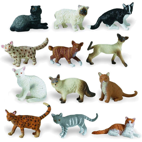 Miniature - Domestic Cats (12-Piece Set)