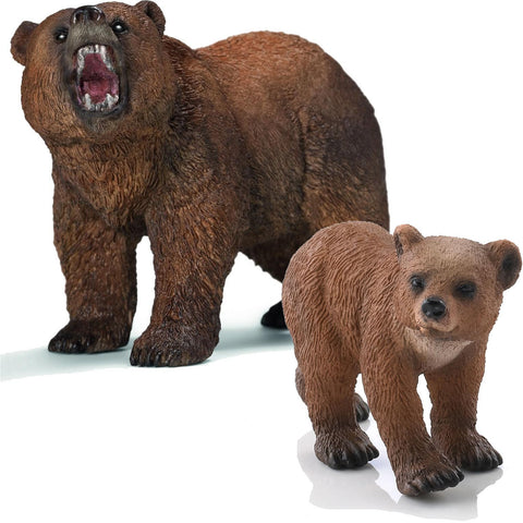 Miniature - Grizzly Bear and Cub (2-Figures)