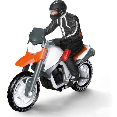 Miniature - Motorcyclist & Off-Road Motorcycle (2-Figures)