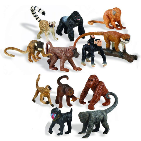 Miniature - Monkeys and Apes Set (12-Figures)