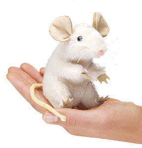 Small Pets - White Mouse Finger Puppet