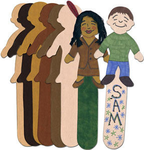 Multicultural Kid Craft Stick Puppets