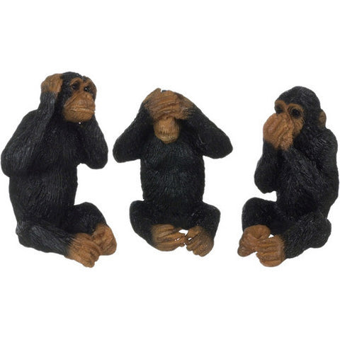 SEE, HEAR, SPEAK  No EVIL Monkeys (Set of 3)