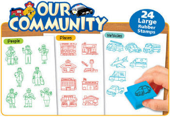 Our Community - 24 Rubber Stamps