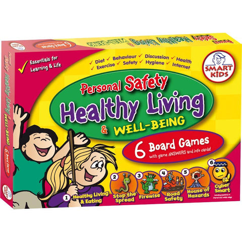 Personal Safety, Healthy Living & Well-Being Games (6 Board Games)