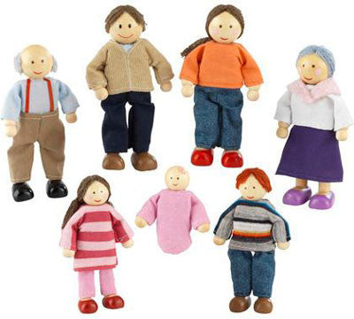 PlayKraft Doll Family - Caucasian (7-Pieces)