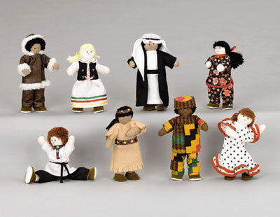 Soft 'Pose & Play' Multi-Cultural Friends (8 Dolls)