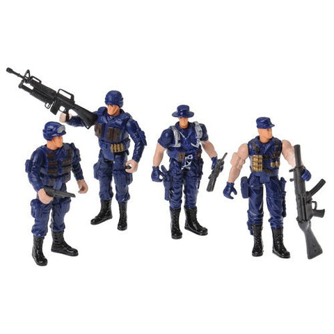 Poseable Policemen - SWAT Team (Set of 4)