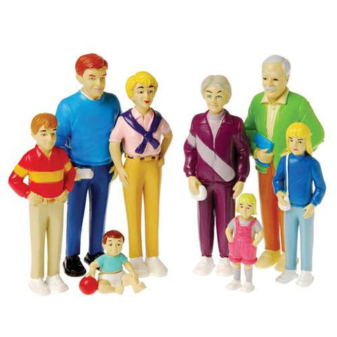 Pretend Play Caucasian Family (8-Figures)