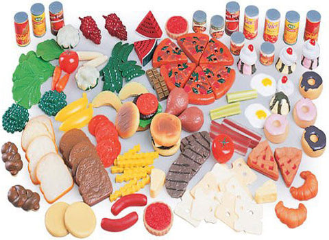Realistic Play Food (130-Piece Set)
