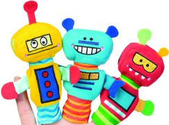 Robot Finger Puppet Set (3 Puppets)