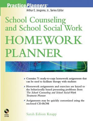 School Counseling and School Social Work Homework Planner (w/CD-ROM)