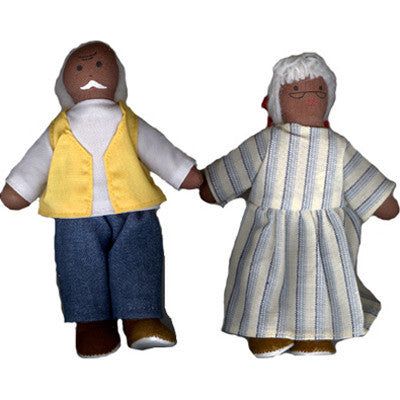 Soft 'Pose & Play' Grandparent Dolls (African-American)
