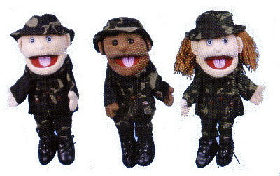 U.S. Army Puppet Set (3 Movable-Mouth Puppets)