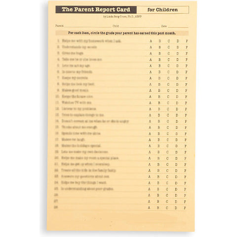 The Parent Report Card - For Children (Pack of 20)
