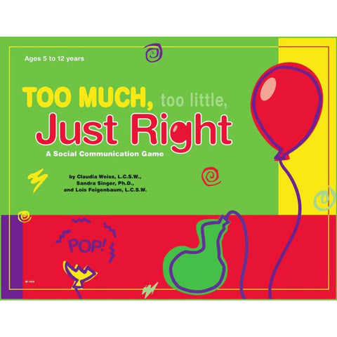 Too Much, Too Little, Just Right Game