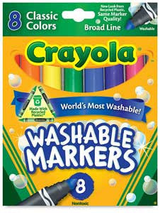 Crayola 8-Color Classic Washable Markers