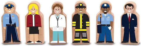Wooden Community Workers (6-Piece Set)