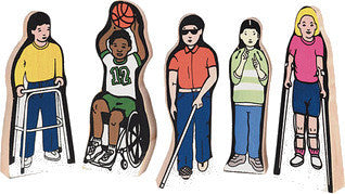 Special Needs Children - Wooden Figures (Set of 5)